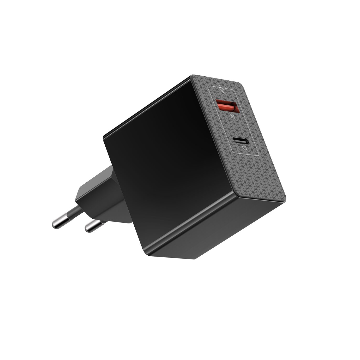 Portable Smart GaN 45W USB Type-C PD3.0 Charger With 2 ports 1C1A 